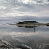 Buy canvas prints of Passing Mull on Oban Ferry at daybreak by Alan Crumlish
