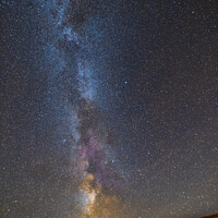 Buy canvas prints of Milky Way, looking down on the Isle of Harris by Ivie McLardy