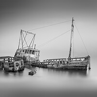 Buy canvas prints of Dumbarton Fishing Wrecks by Ivie McLardy