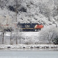 Buy canvas prints of CN Train in Canadian Winter by Susanne Swayze