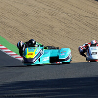 Buy canvas prints of Molson Group Sidecars Racing by Ray Putley
