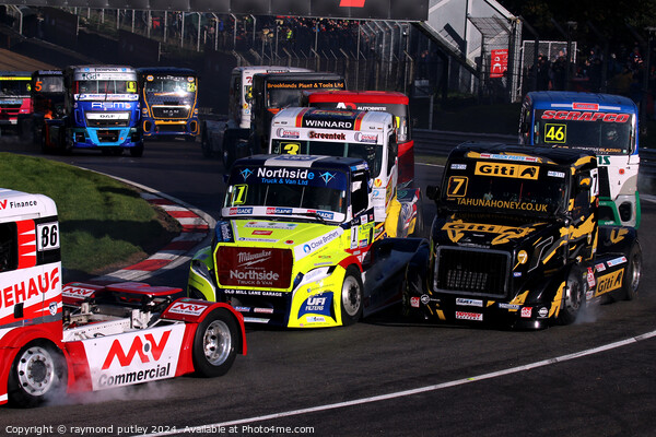 British Truck Racing Picture Board by Ray Putley