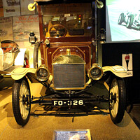 Buy canvas prints of 1914 Ford Model T Van at the Beaulieu Car Museum. by Ray Putley