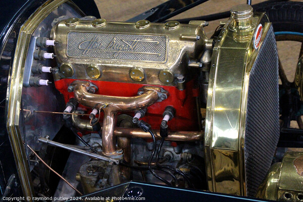 Bugatti Type 15 Engine Picture Board by Ray Putley