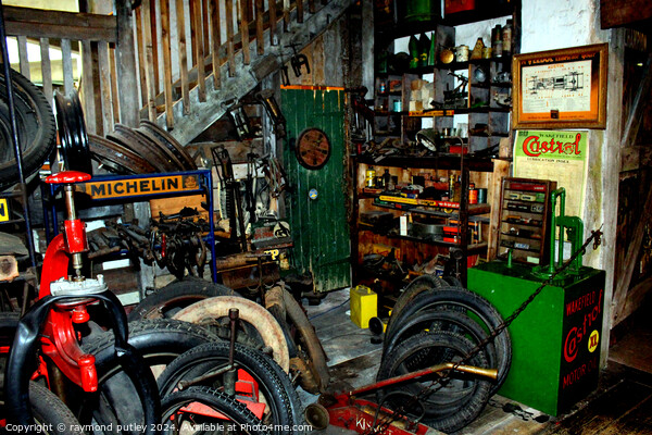 Tyre Repair Workshop Picture Board by Ray Putley
