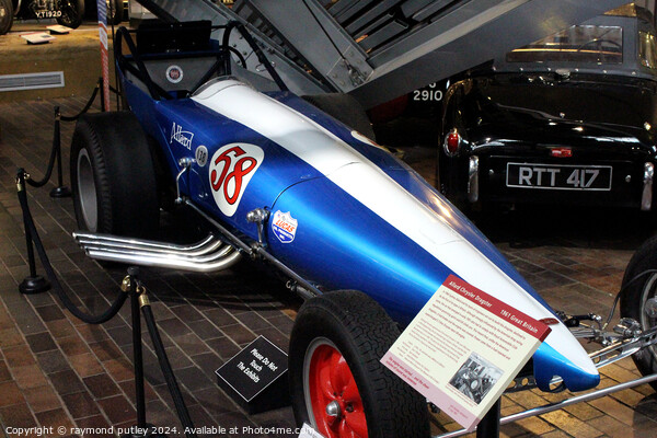1961 Allard Chrysler Dragster Picture Board by Ray Putley