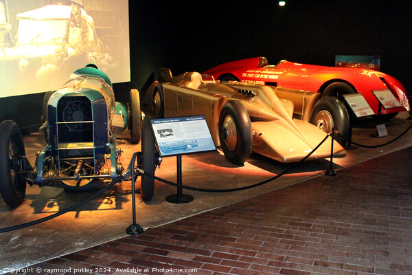 Land Speed Record Vehicles Picture Board by Ray Putley