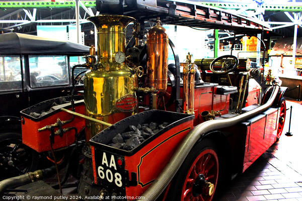 1907 Gobron Brillié Fire Engine Picture Board by Ray Putley
