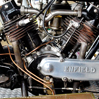 Buy canvas prints of 1914 Royal Enfield 3hp on display at Beaulieu Motor Museum, England, UK. by Ray Putley