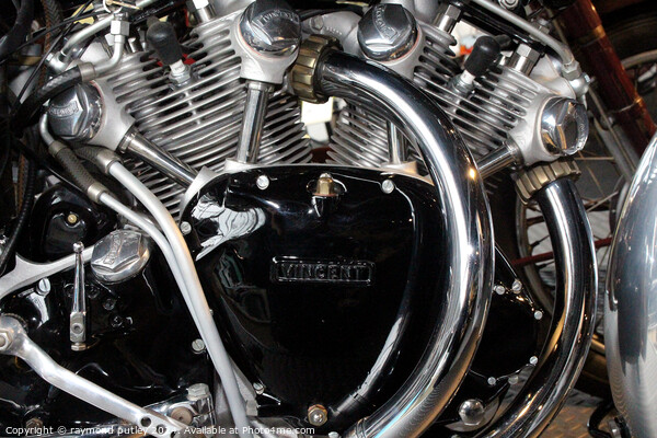 1955 Vincent Black Shadow Series D Engine. Picture Board by Ray Putley