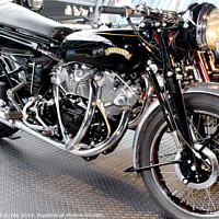 Buy canvas prints of 1955 Vincent Black Shadow Series D. by Ray Putley