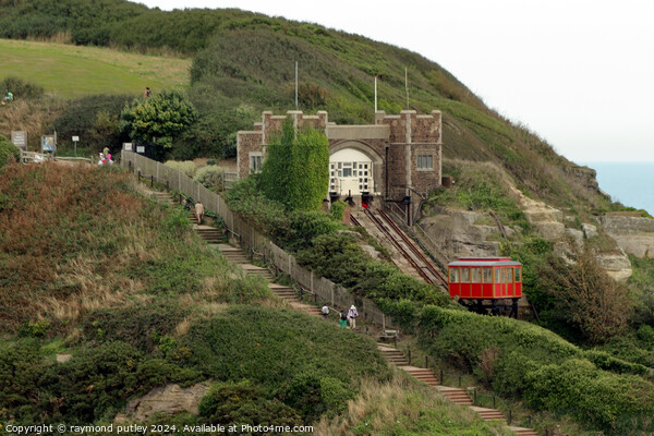 Hastings Seafront - Cliff Railway Picture Board by Ray Putley
