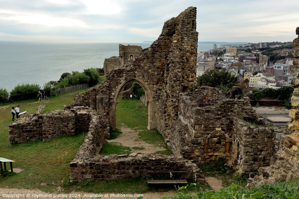 Hastings Castle Picture Board by Ray Putley