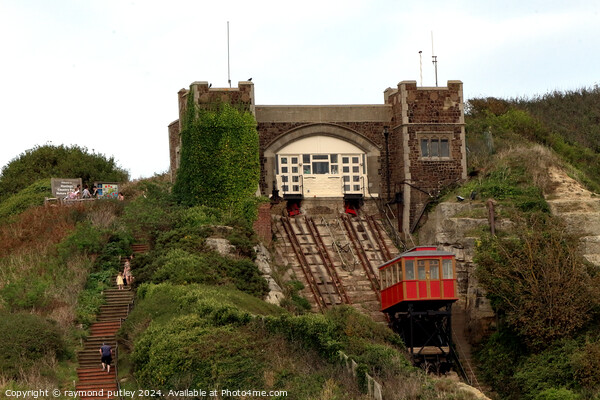 Hastings Seafront - Cliff Railway Picture Board by Ray Putley