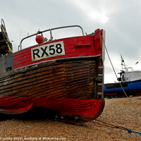 Buy canvas prints of Hastings Seafront - Fishing Boat by Ray Putley