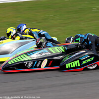 Buy canvas prints of BMCRC F1 Sidecars by Ray Putley