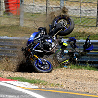 Buy canvas prints of Motorcycle Race Track Mishaps by Ray Putley