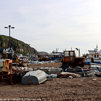Buy canvas prints of Fishing Boats - Hastings by Ray Putley