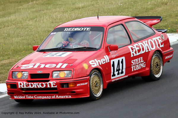Red Ford Sierra Cosworth Racing Picture Board by Ray Putley