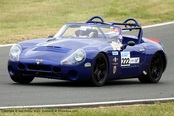 Blue TVR Racing Circuit Picture Board by Ray Putley