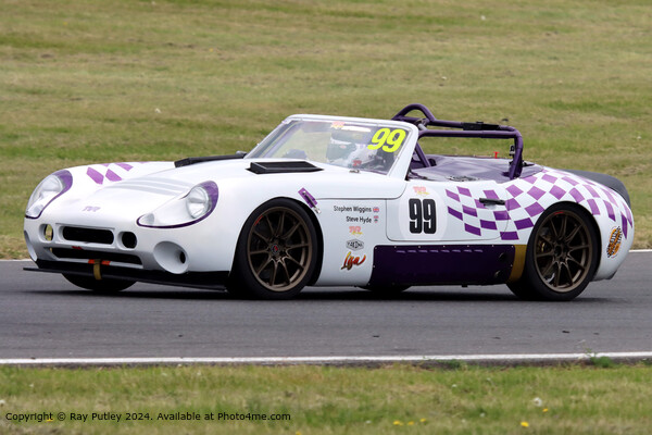 White TVR Racing Circuit Picture Board by Ray Putley