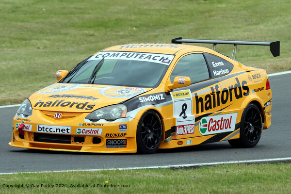 Halfords Honda Integra Type R Racing Picture Board by Ray Putley