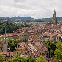 Buy canvas prints of Majestic Cityscape of Bern by Richard North