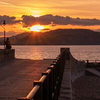 Buy canvas prints of Majestic Sunrise over Lyme Regis by Richard North