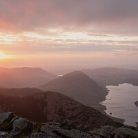Buy canvas prints of Crummock Water Sunset by Richard North
