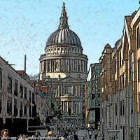 Buy canvas prints of View of St Paul's Cathedral, London  by Jeff Laurents