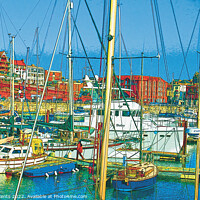 Buy canvas prints of Boats at Ramsgate Royal Harbour and Arches by Jeff Laurents