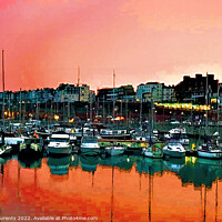 Buy canvas prints of Sunset at Ramsgate Royal Harbour by Jeff Laurents