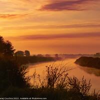 Buy canvas prints of The Wisła River at Dawn by Maciej Czuchra