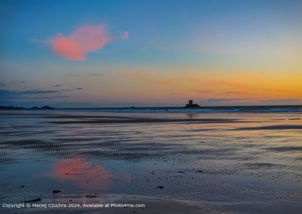 Jersey Sunset Beach Picture Board by Maciej Czuchra