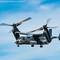 Buy canvas prints of Osprey Military Helicopter in flight by Mark Dunn