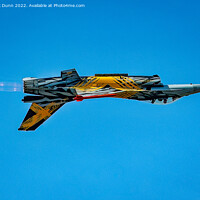 Buy canvas prints of Belgian Military F16 Fighter Jet in Flight by Mark Dunn