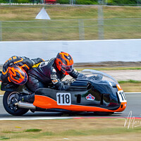 Buy canvas prints of A classic racing sidecar by Mark Dunn