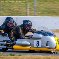 Buy canvas prints of classic racing sidecar on a track by Mark Dunn