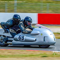 Buy canvas prints of classic racing sidecar on a track by Mark Dunn