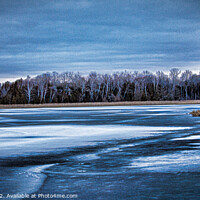 Buy canvas prints of "Winter Wonderland: Frozen Tranquility at Trent Ca by Ken Oliver