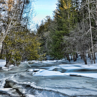 Buy canvas prints of A Glimpse of Frozen Serenity by Ken Oliver