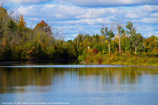 Autumnal Splendour at Trent Severn Waterway Picture Board by Ken Oliver