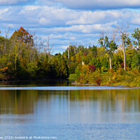 Buy canvas prints of Autumnal Splendour at Trent Severn Waterway by Ken Oliver