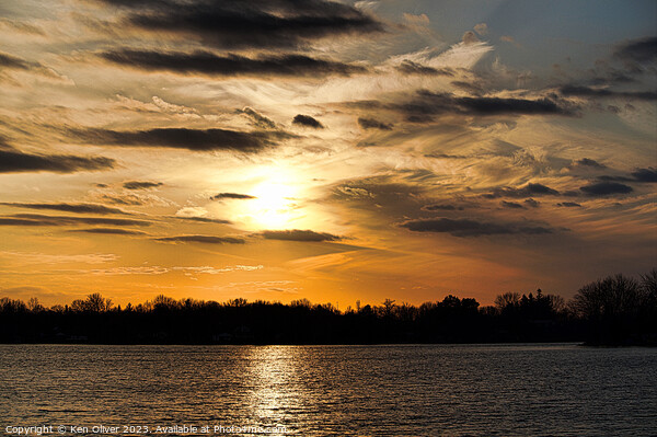 Dusk Unfolds on Chemong Lake Picture Board by Ken Oliver