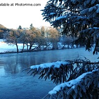 Buy canvas prints of Majestic River Tay in Winter by Sandy Young