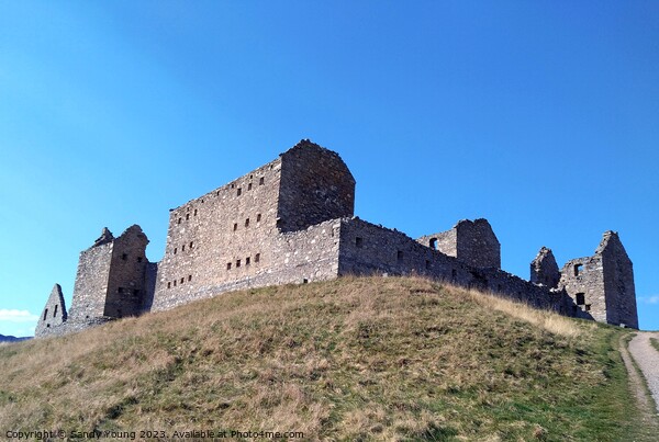 Highland Castles Ruthven Barracks Picture Board by Sandy Young