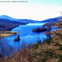 Buy canvas prints of Queens View Pitlochry | Loch Tummel and The Schiehallion by Sandy Young