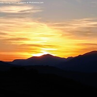 Buy canvas prints of Awe-inspiring Sunset over the Highlands by Sandy Young