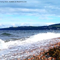 Buy canvas prints of "Ethereal Symphony: Captivating Waves of the Moray by Sandy Young