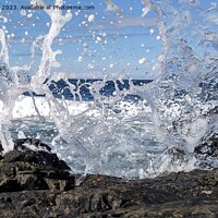 Buy canvas prints of Waves at Tarlair MacDuff Scotland by Sandy Young